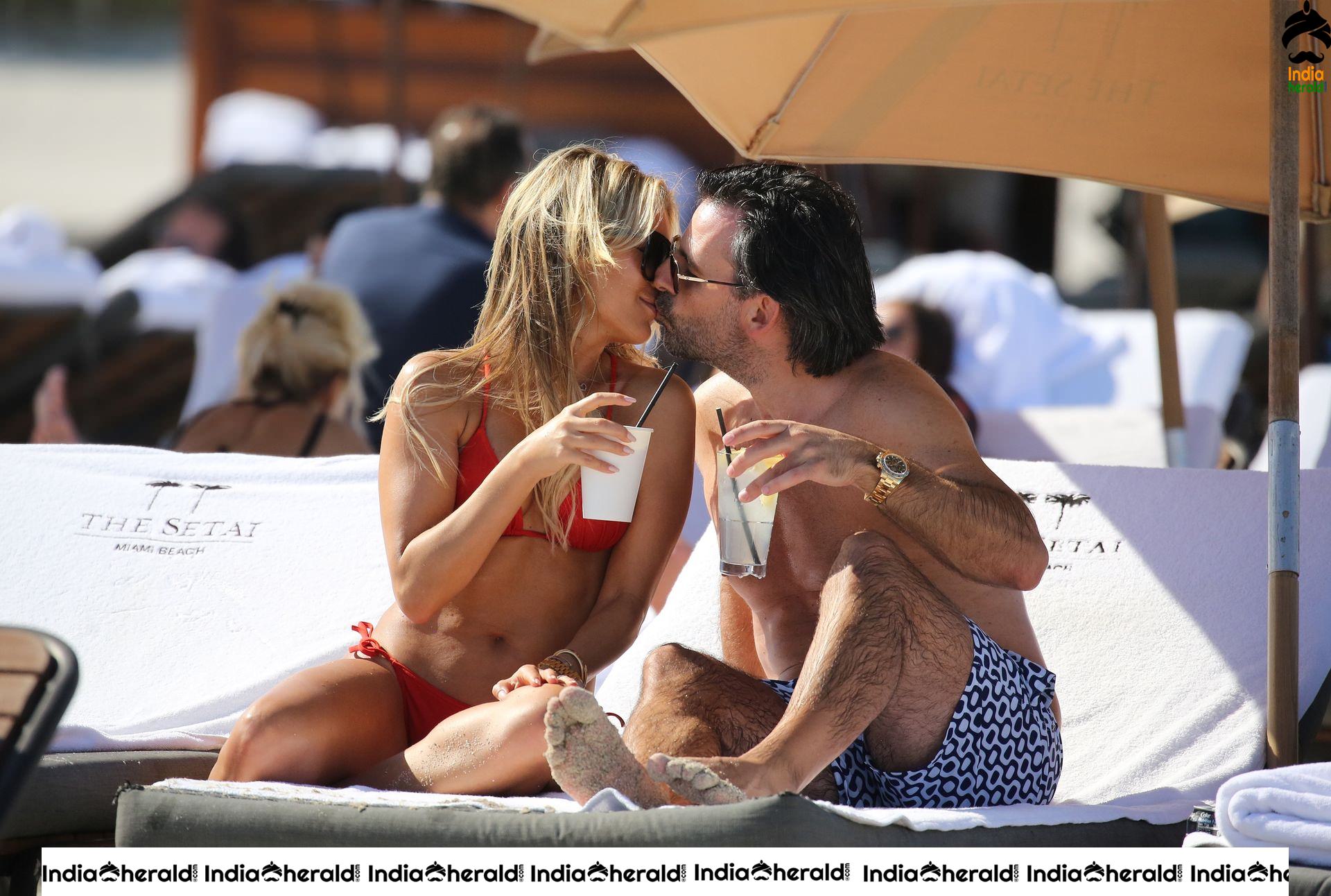 Sylvie Meis Wears A Red Bikini And Enjoys With Boyfriend On