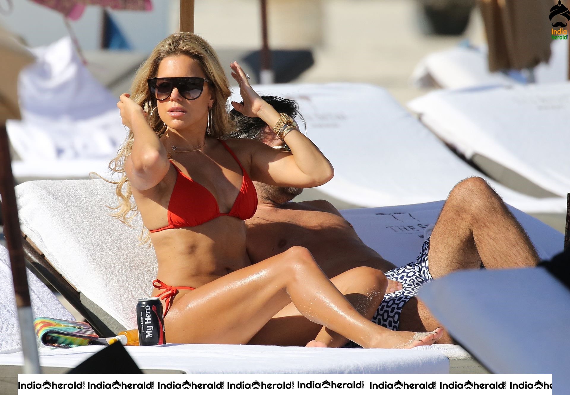 Sylvie Meis Wears A Red Bikini And Enjoys With Boyfriend On