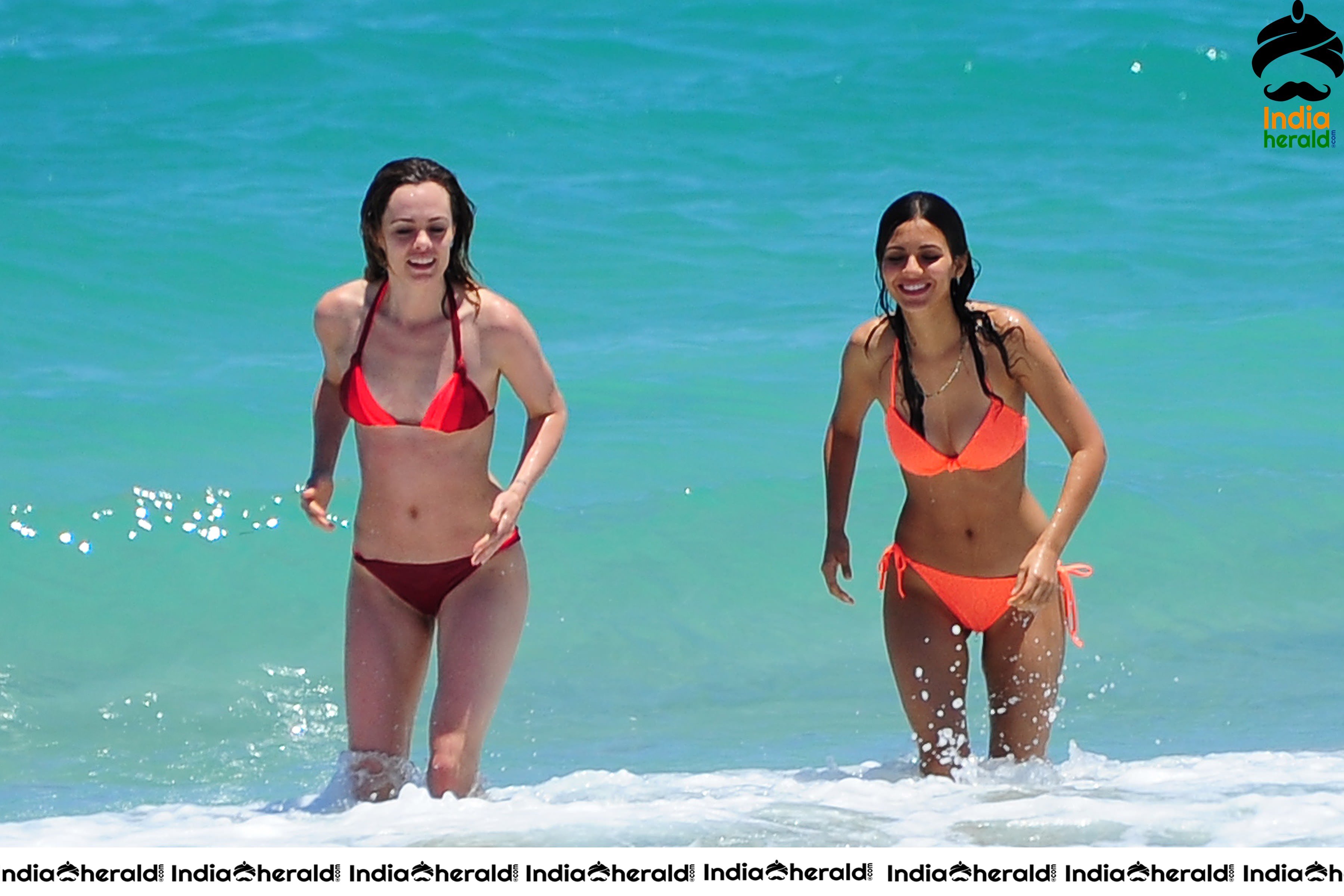 Victoria Justice Wearing A Neon Lace Bikini At Fort Lauderd