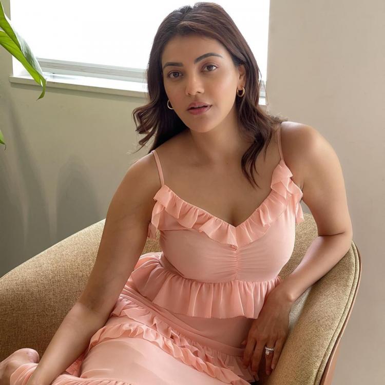 750px x 750px - Kajal Aggarwal Oozes Oomph in this Hot Slip Dress