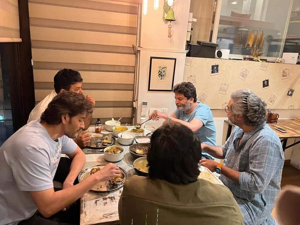 Mahesh Babu, Trivikram, Thaman Dining Together