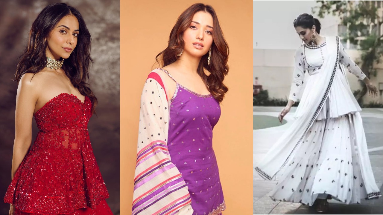 Who Swirls Better in sharara sets ? Rakul or Tamannaah or Taapsee ?