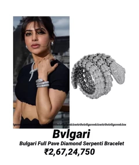 Samantha shines in Bvlgari's iconic diamond-studded Serpenti worth