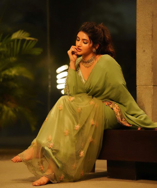 Photo Gallery: Rai Lakshmi looked classy in a green saree, see her graceful  pics...