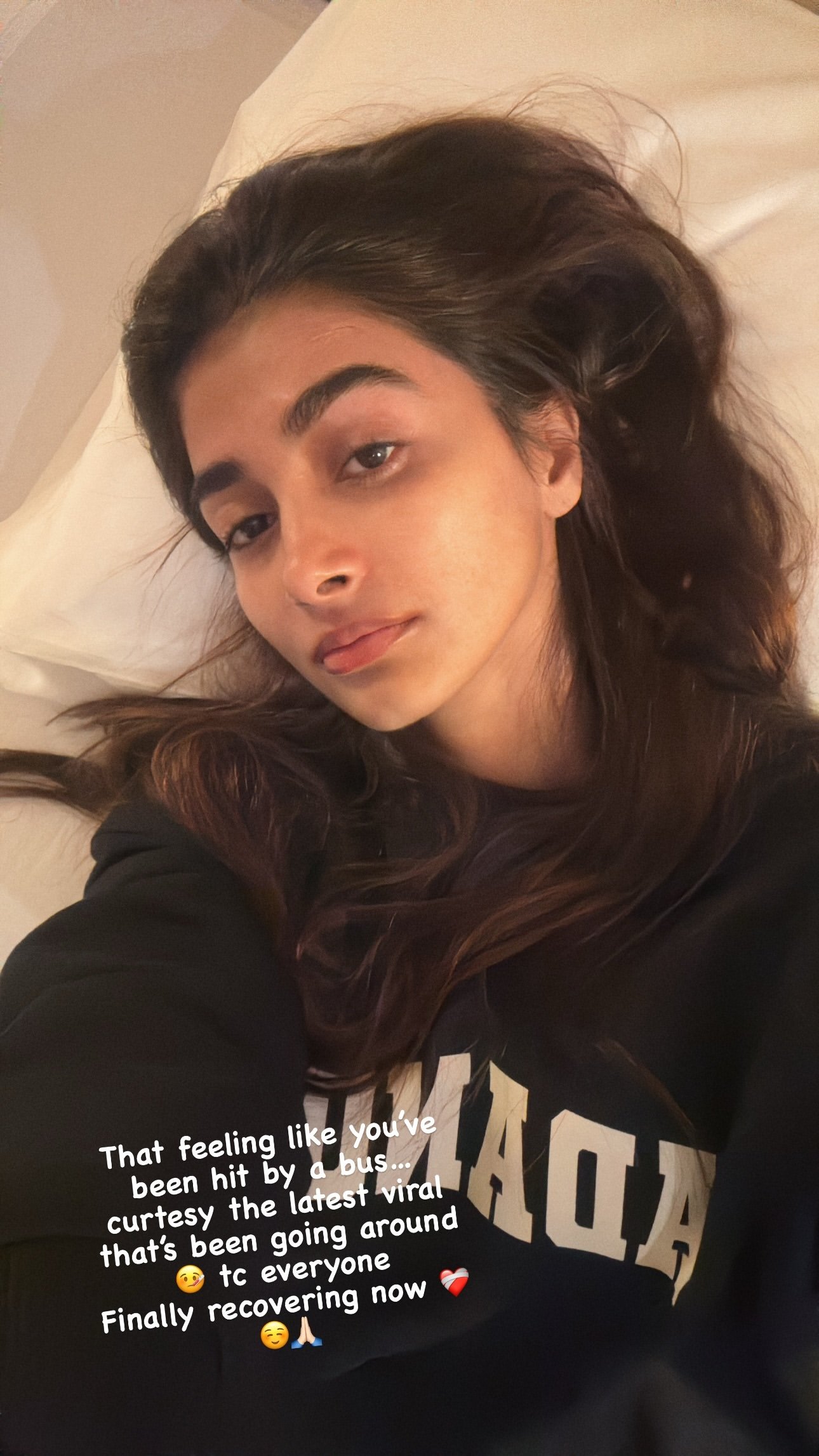 Pooja Hegde Insta Story Photo which was Posted and Deleted