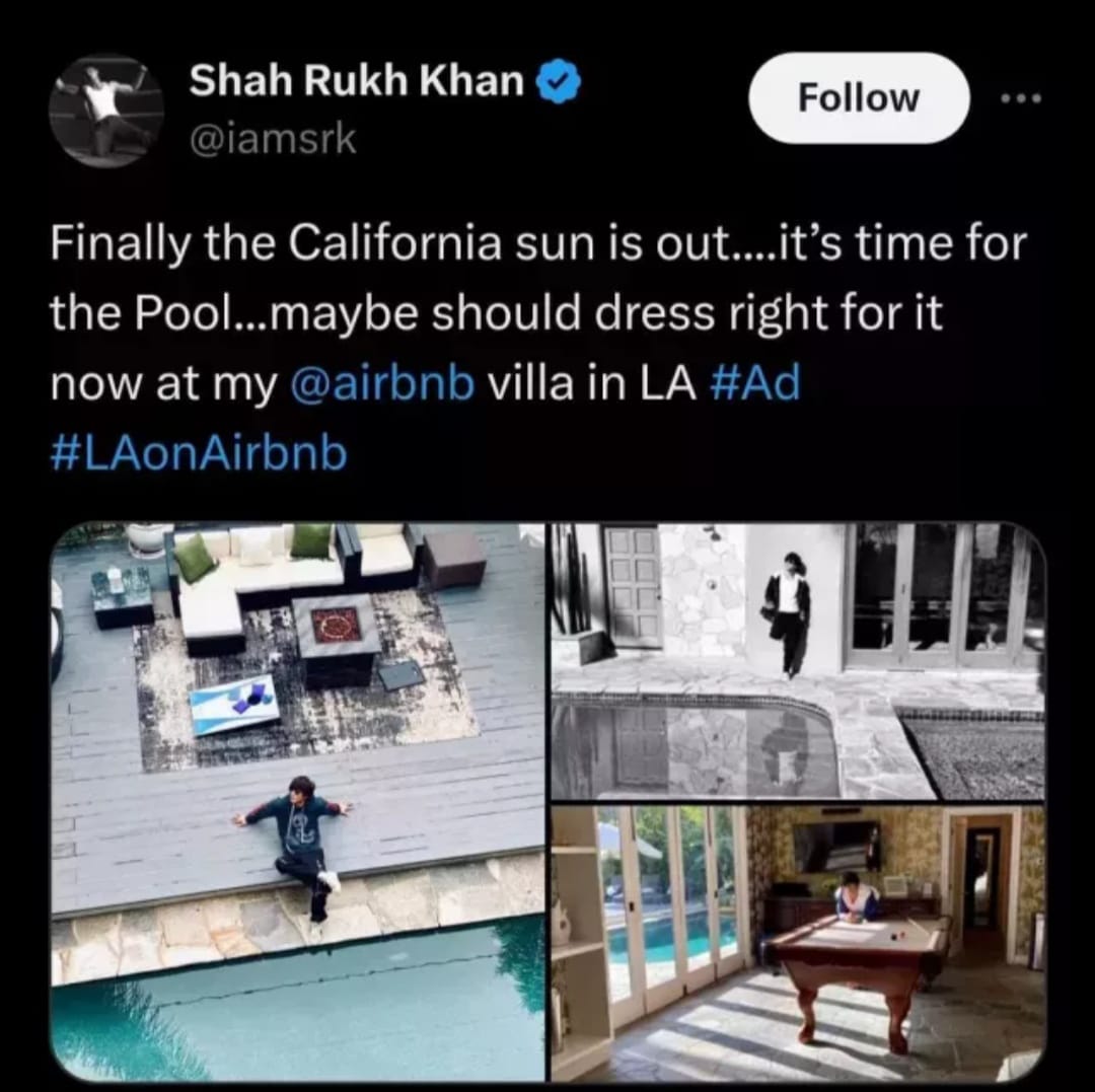 Shah Rukh Khan showed a glimpse of his LA villa