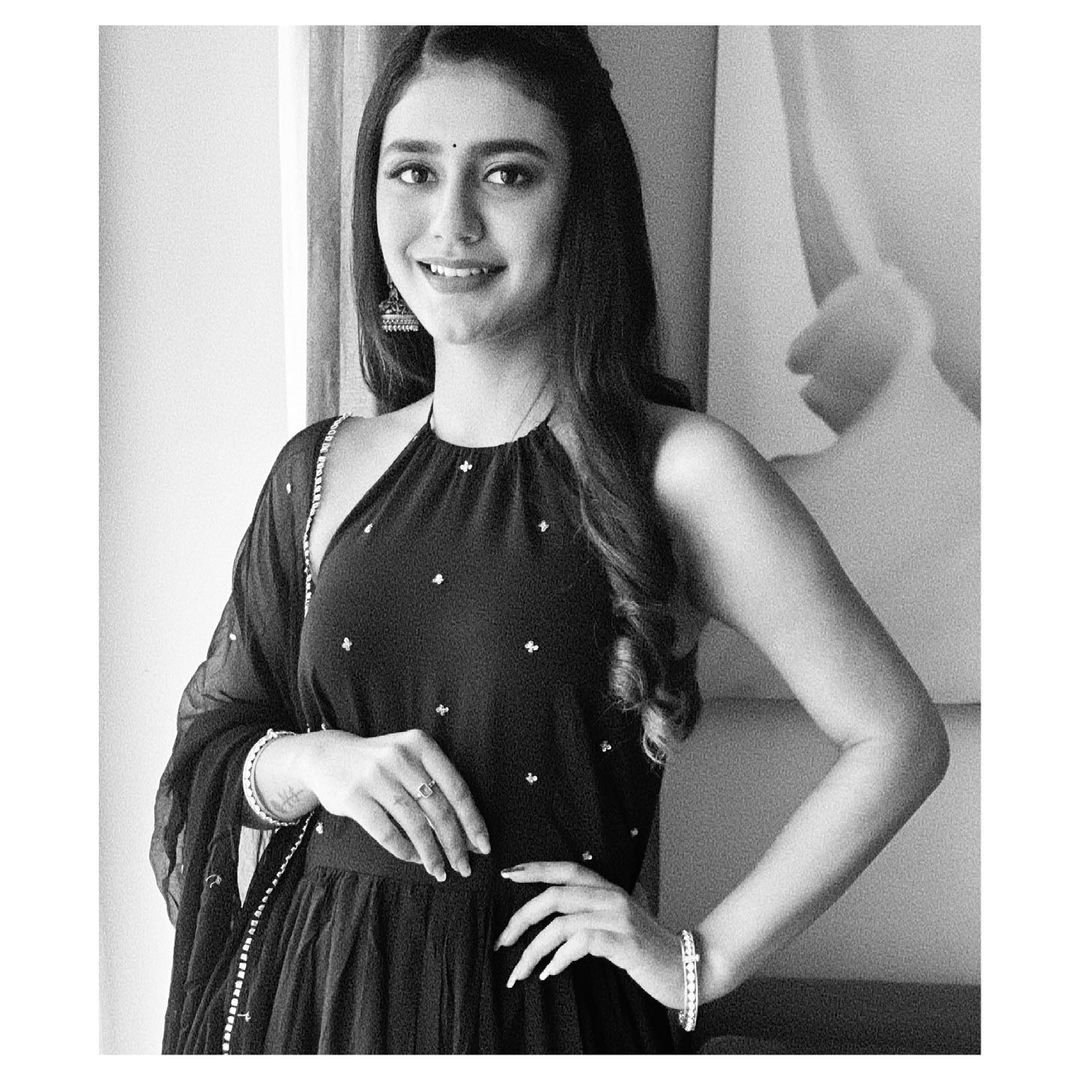 Actress Priya Prakash Varrier Latest Images In Black Attire