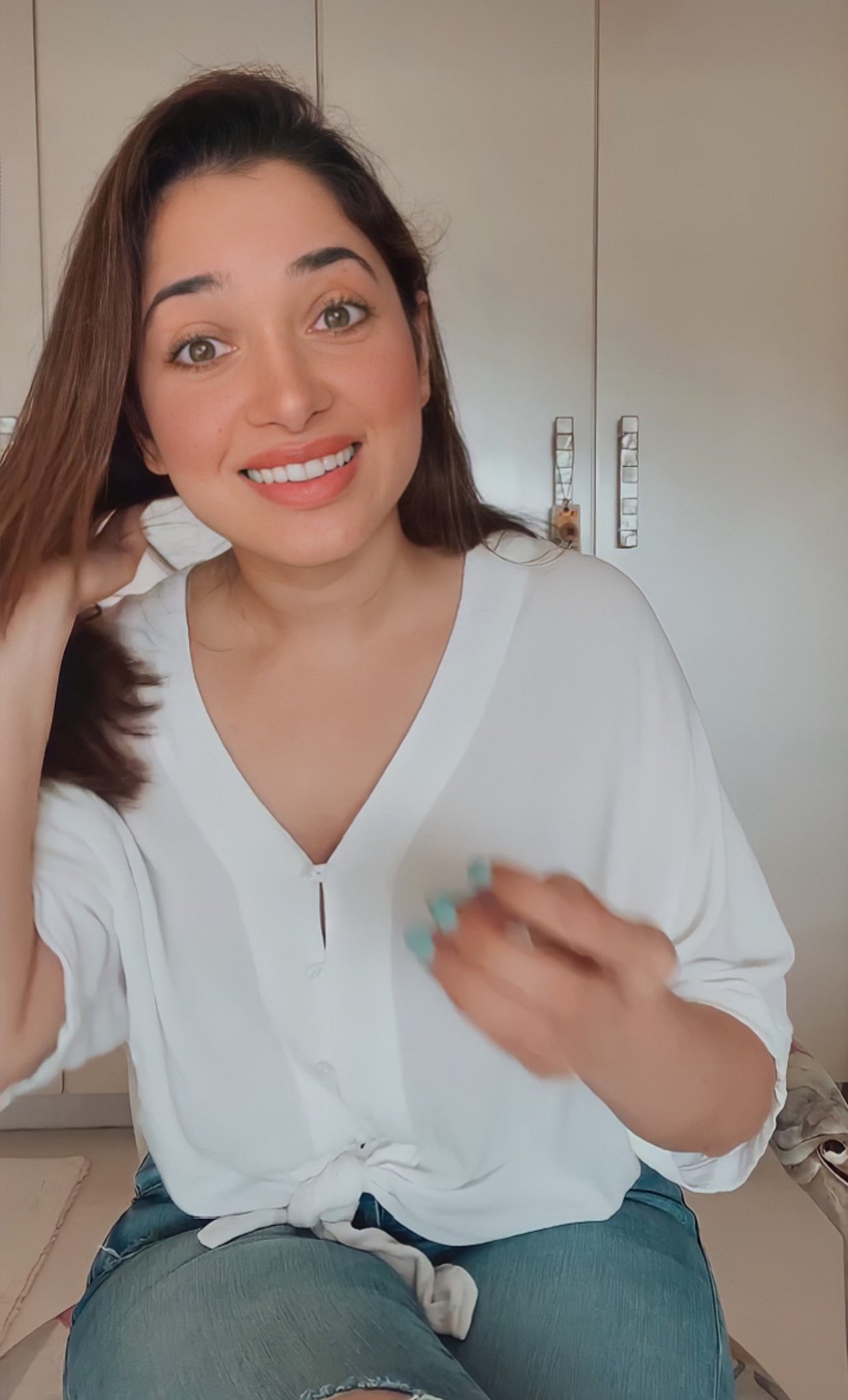 Actress Tamannaah Bhatia Hot Snaps From Instagram Live