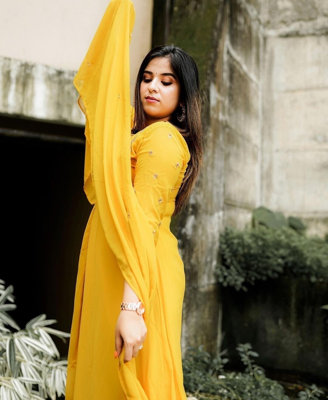 Aparna Thomas Photos In Yellow Dress