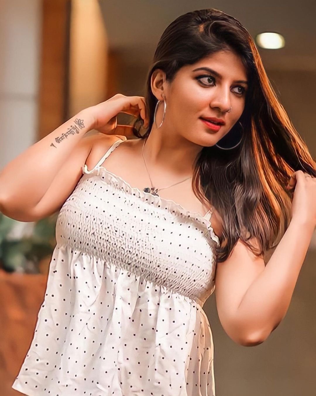 Aswathy latest photos in white dress