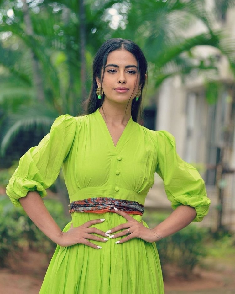 Avika Gor latest Photos In Green Dress