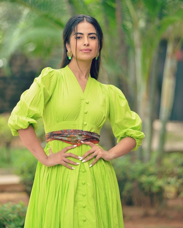 Avika Gor latest Photos In Green Dress