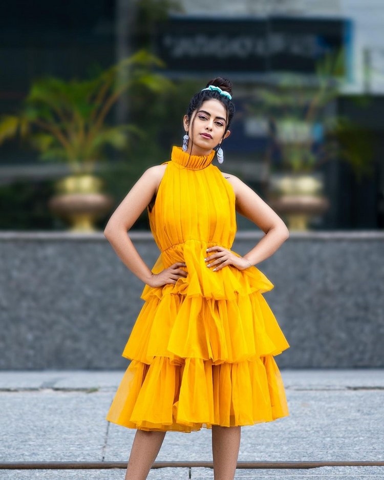 Avika Gor latest Photos In Yellow Dress