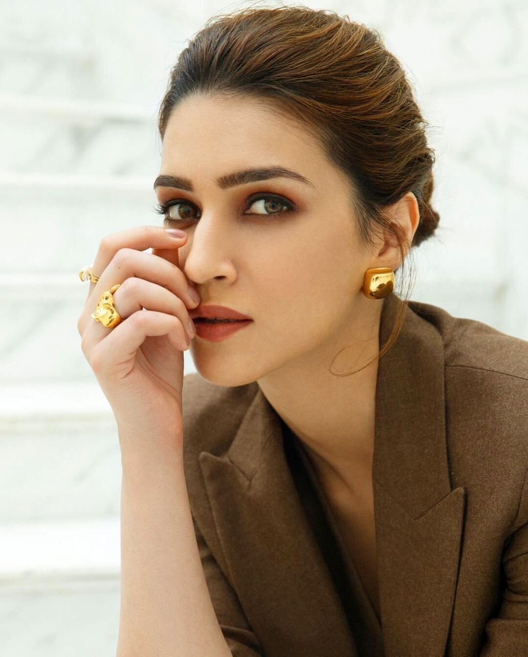 Kriti Sanon Images In Brown Dress