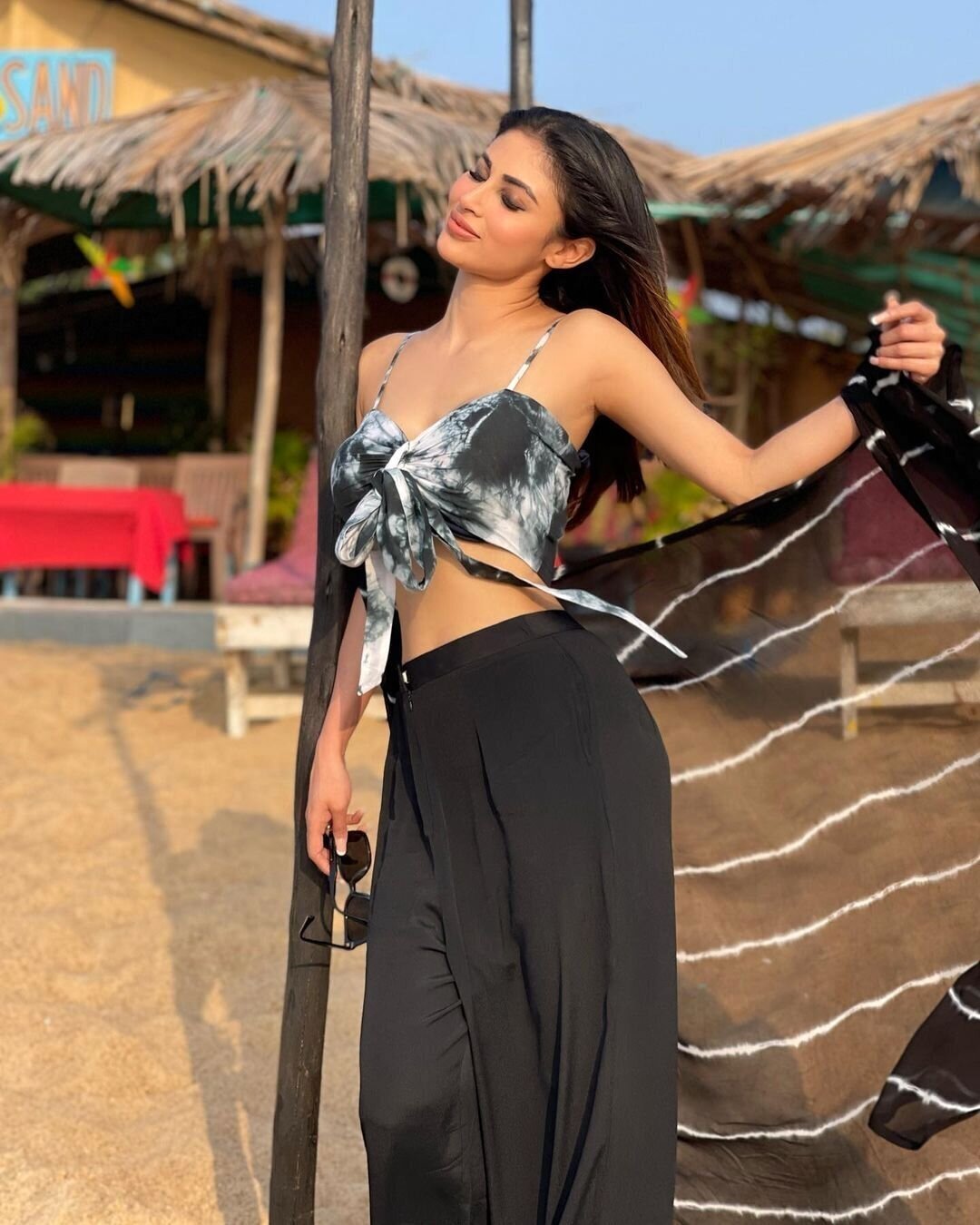 Mouni Roy Amazing Photos In Black Dress