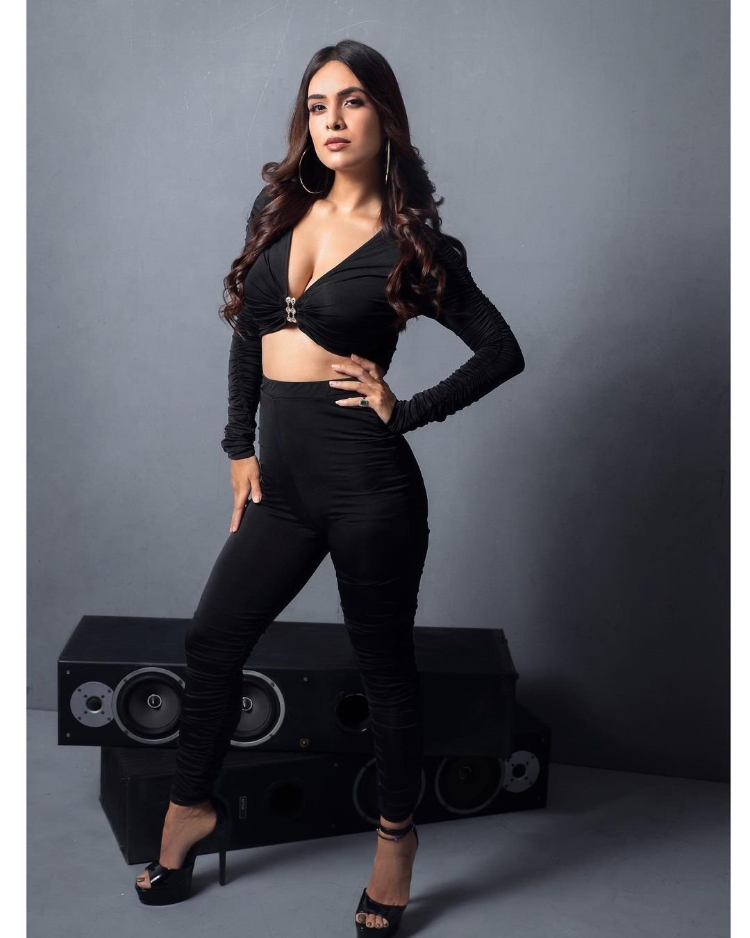 Neha Malik New Images In Black Dress