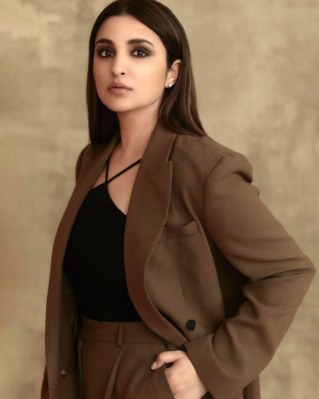 Parineeti Chopra Photos In Black Dress