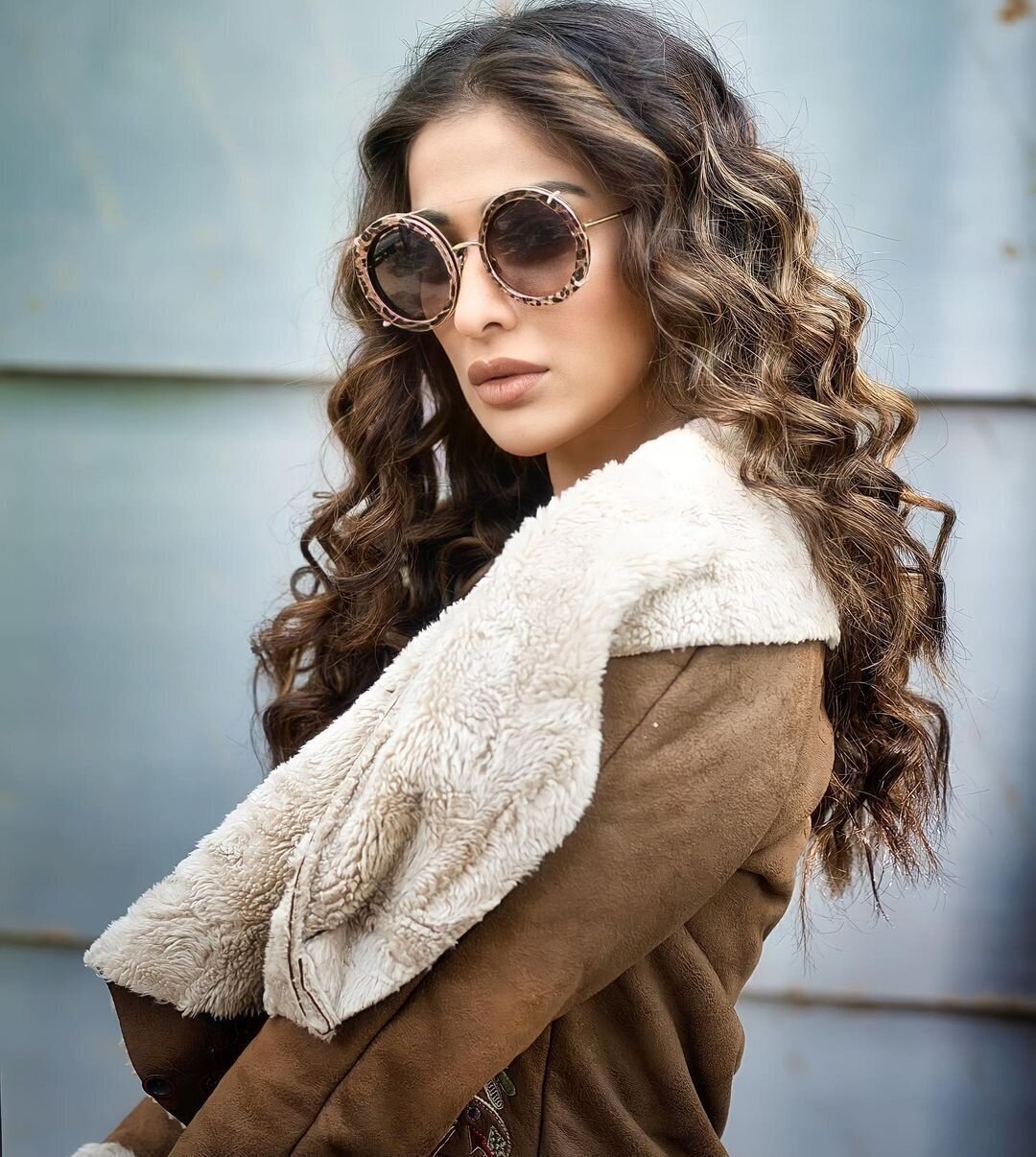 Raai Laxmi Amazing Image In Brown Dress