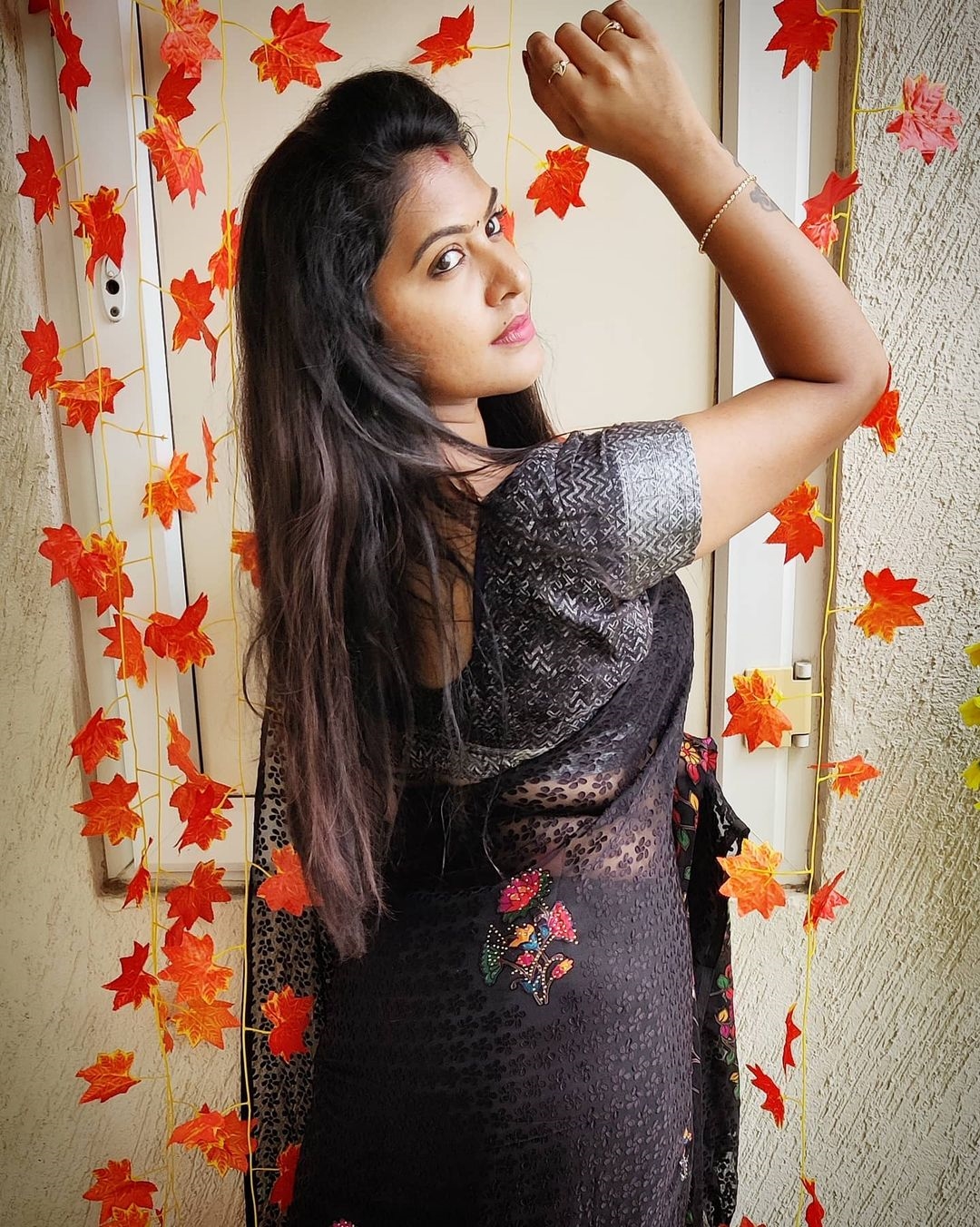 Rachitha Mahalakshmi New Stills In Black Saree