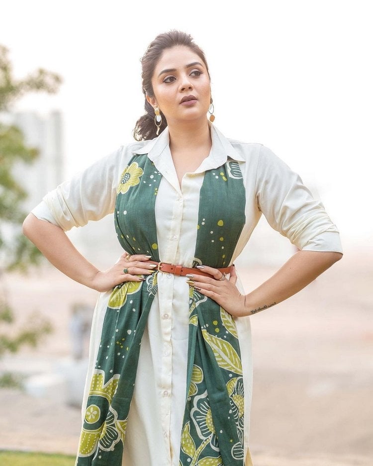 Sreemukhi Stunning White Photos