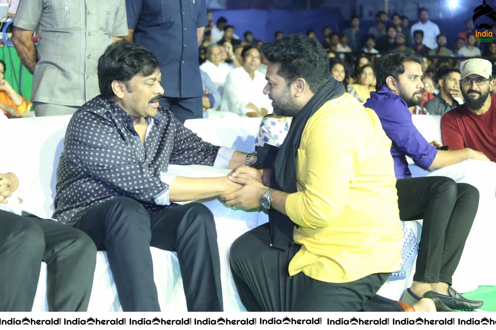 Actor Chiranjeevi chats with Producer of Arjun Suravaram