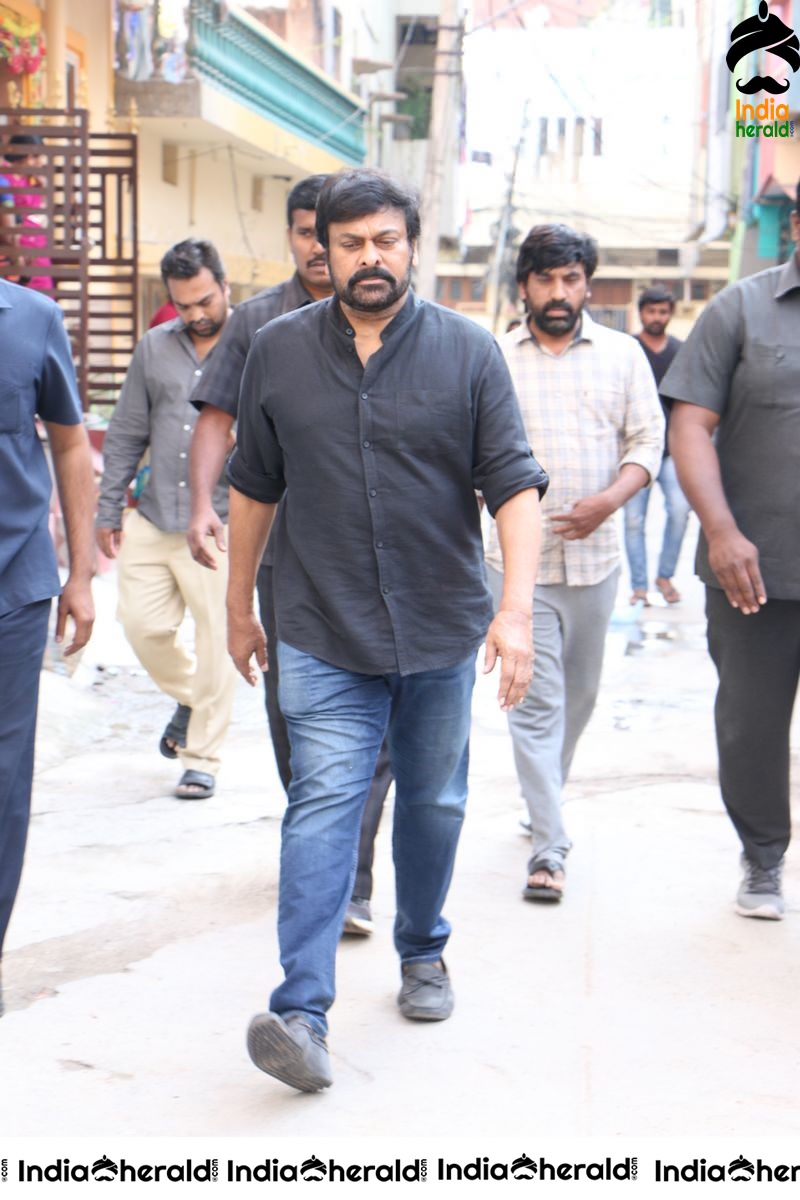 Actor Chiranjeevi Photos while Paying Final Respect to Sr Journalist Pasupuleti Ramarao Set 3