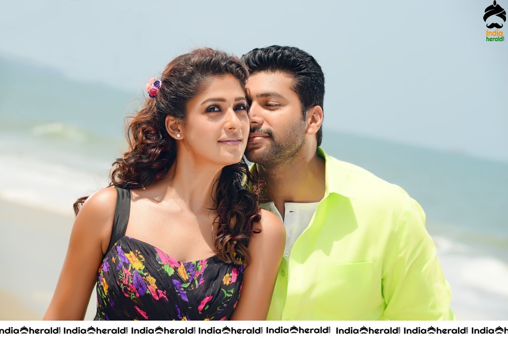 Actor Jayam Ravi Unseen Smooching Hot Photos with Nayanthara by Beach Side Set 3