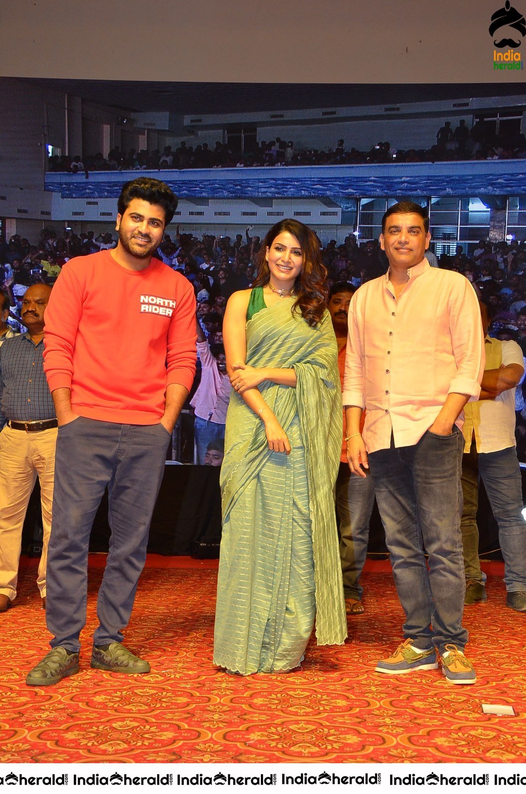 Actor Sharwanand photos with Samantha at Jaanu event Set 1