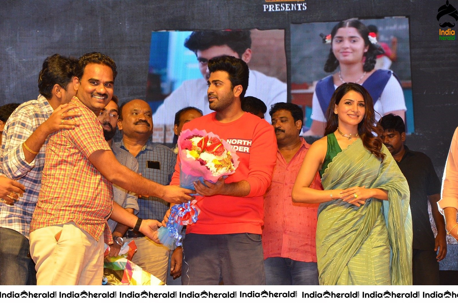 Actor Sharwanand photos with Samantha at Jaanu event Set 1