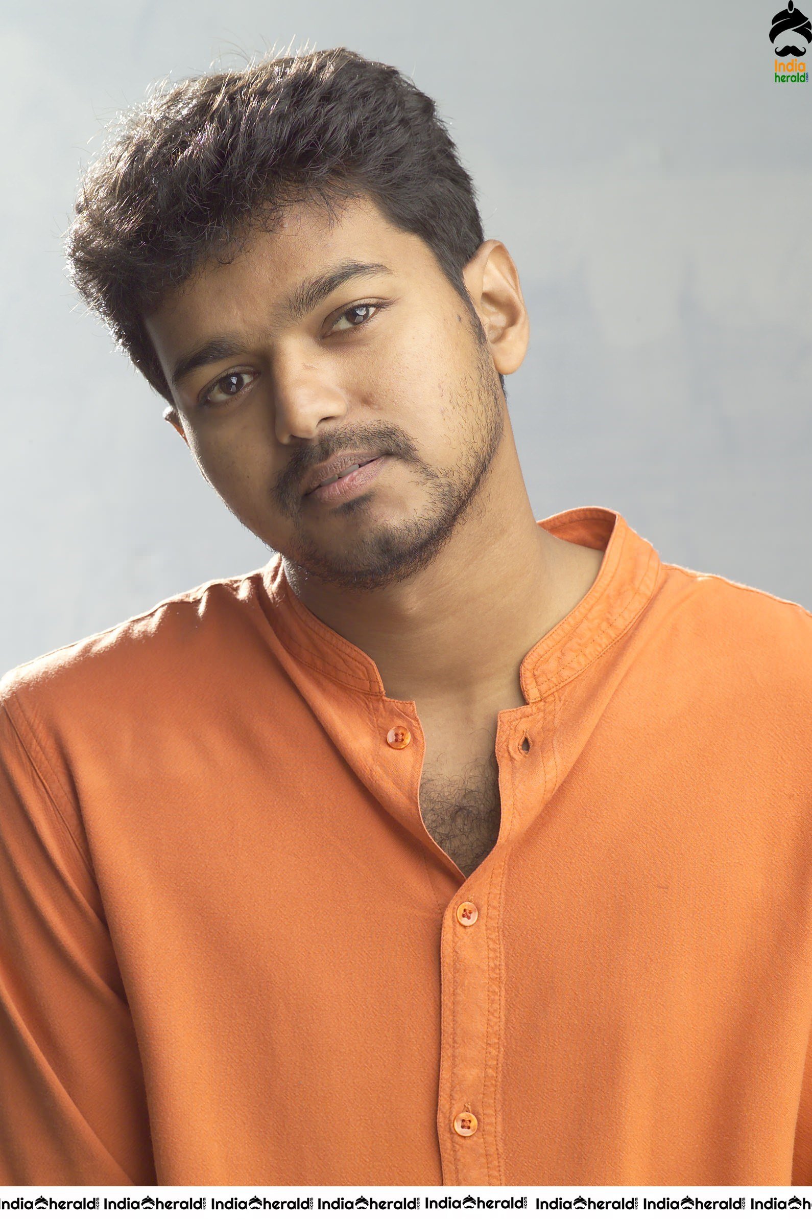 Actor Vijay Unseen Cute Photoshoot Stills in Orange Tee