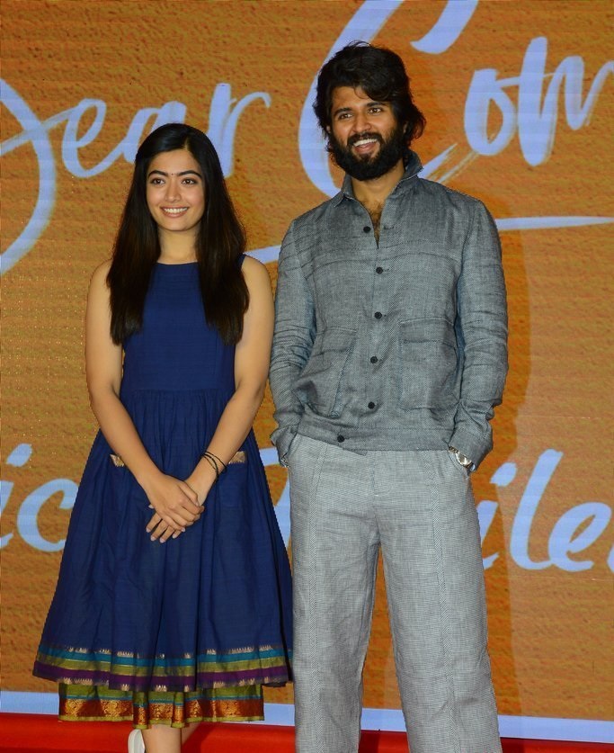 Vijay Deverakonda And Rashmika Mandanna at Dear Comrade Trailer Lauch