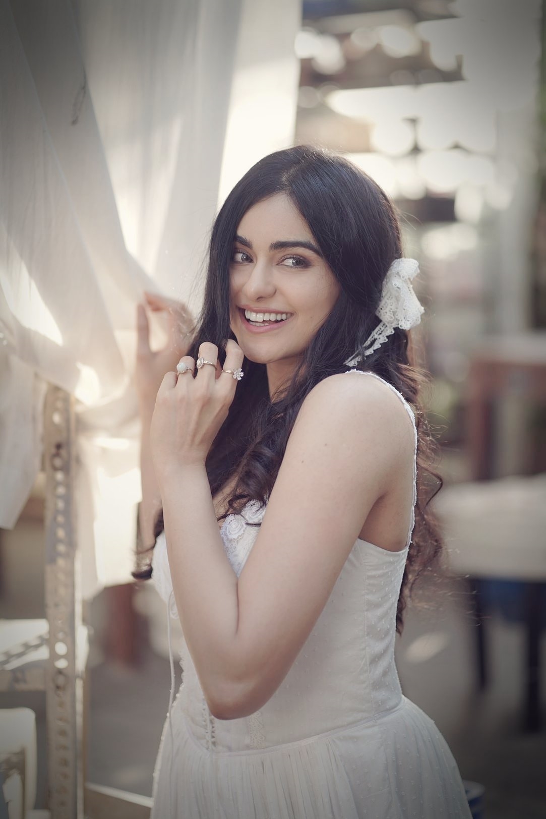 Hot Heroine Adah Sharma Gorgeous Images In white Dress