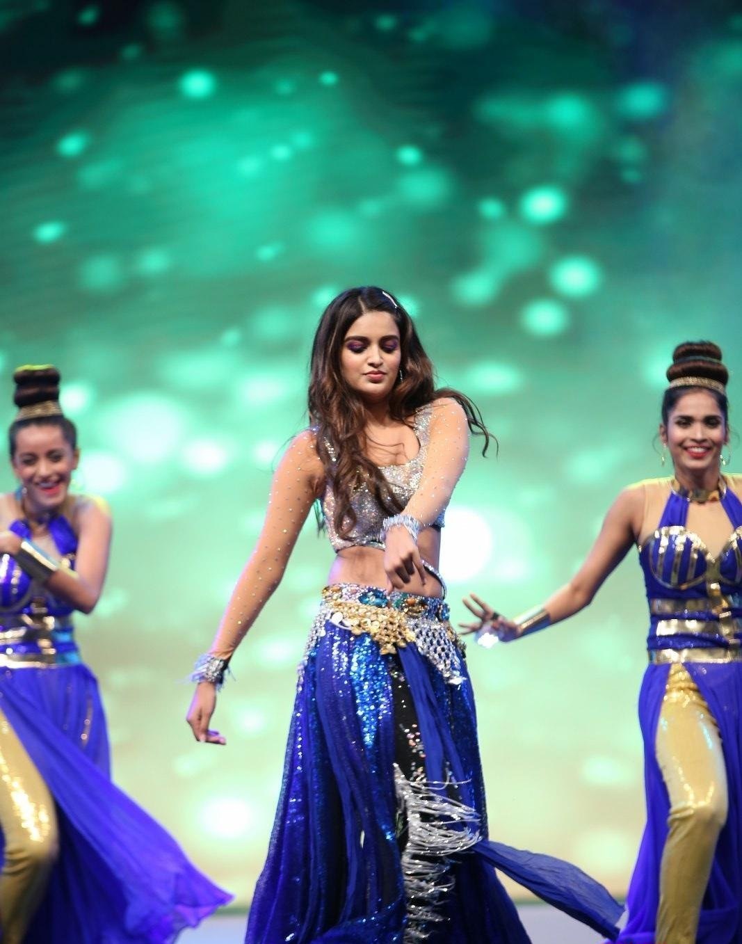 Actress Nidhhi Agerwal Hot Dance Stills From SIIMA Awards 2019 Set 1