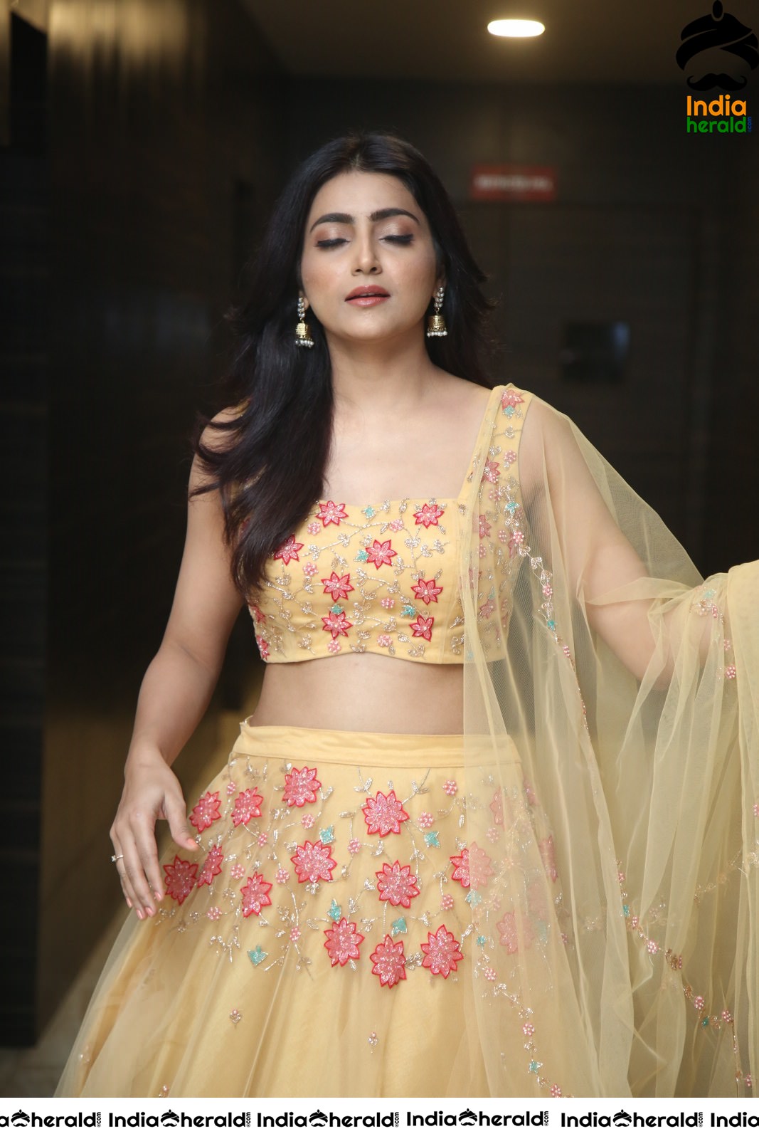 Avantika Mishra Shows her Teasing Hot Waistline in Choli Set 1