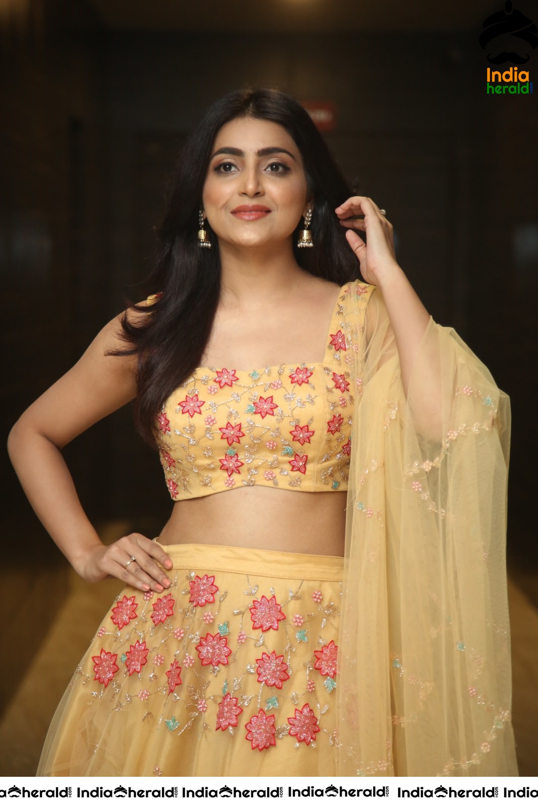 Avantika Mishra Shows her Teasing Hot Waistline in Choli Set 1