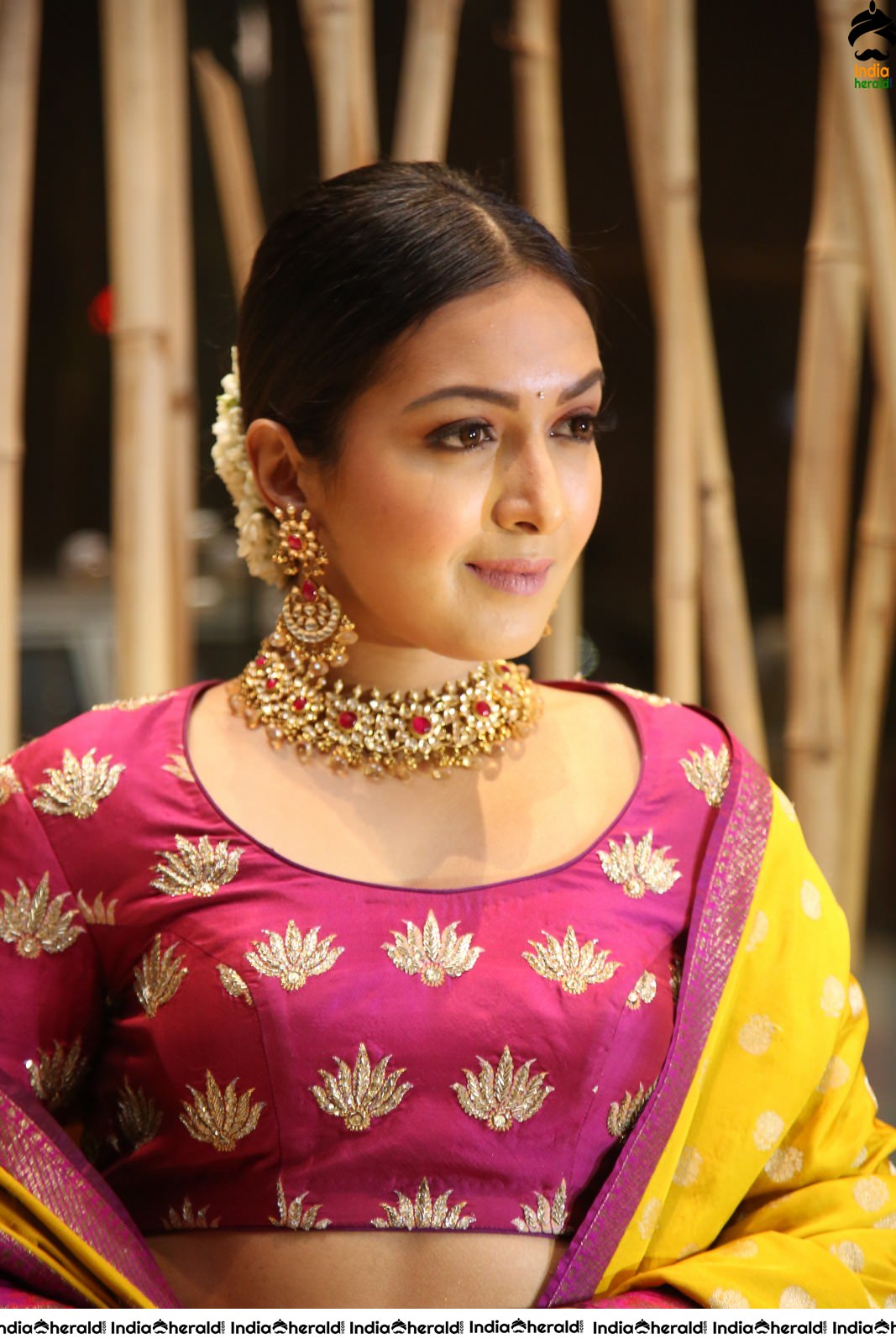 Catherine Tresa Shows her Hot Waistline in Traditional Attire