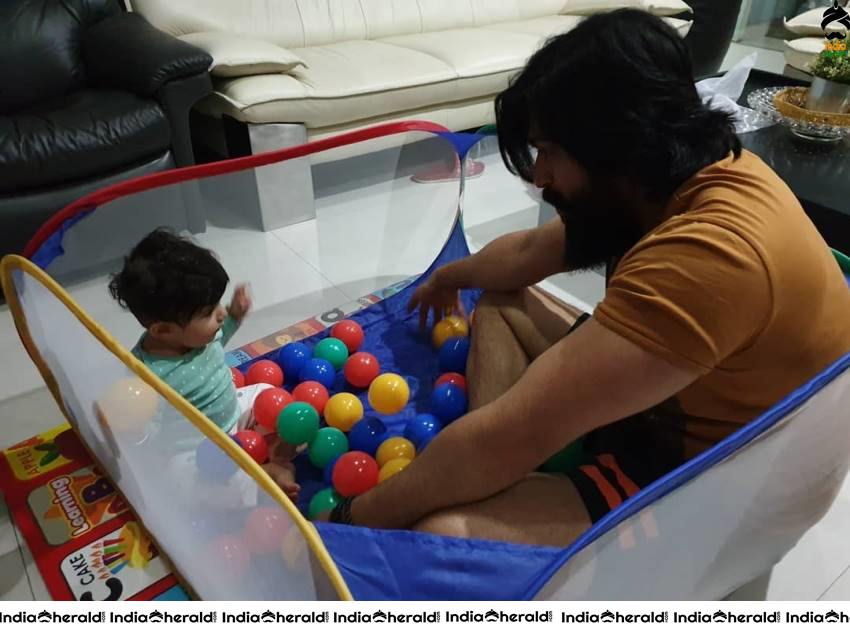 Cutest Unseen Rare Photos of Yash and Radhika Pandit with their daughter Set 1