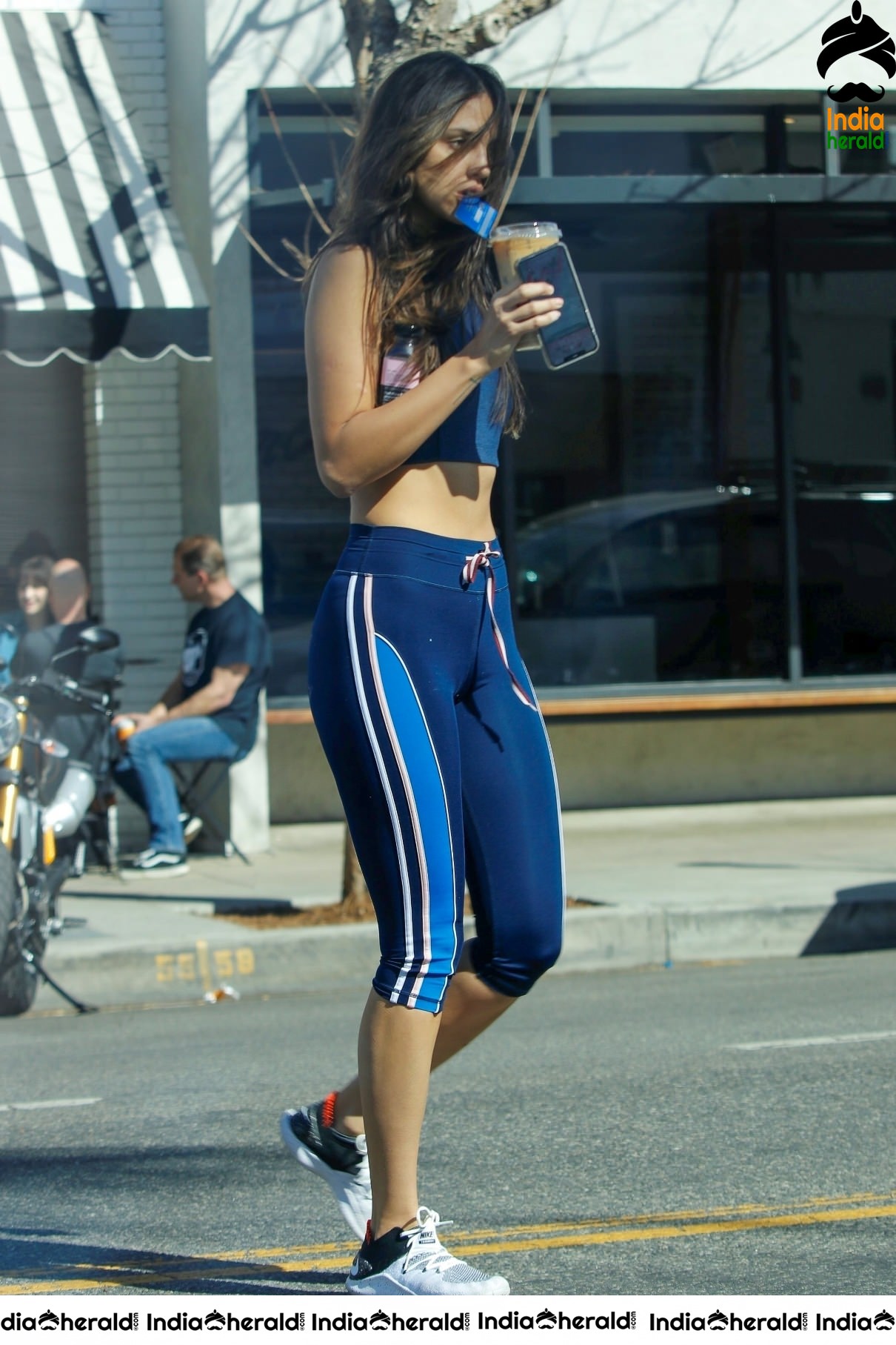 Eiza Gonzalez Sexy in Pilates Dress and seen out in Los Angeles