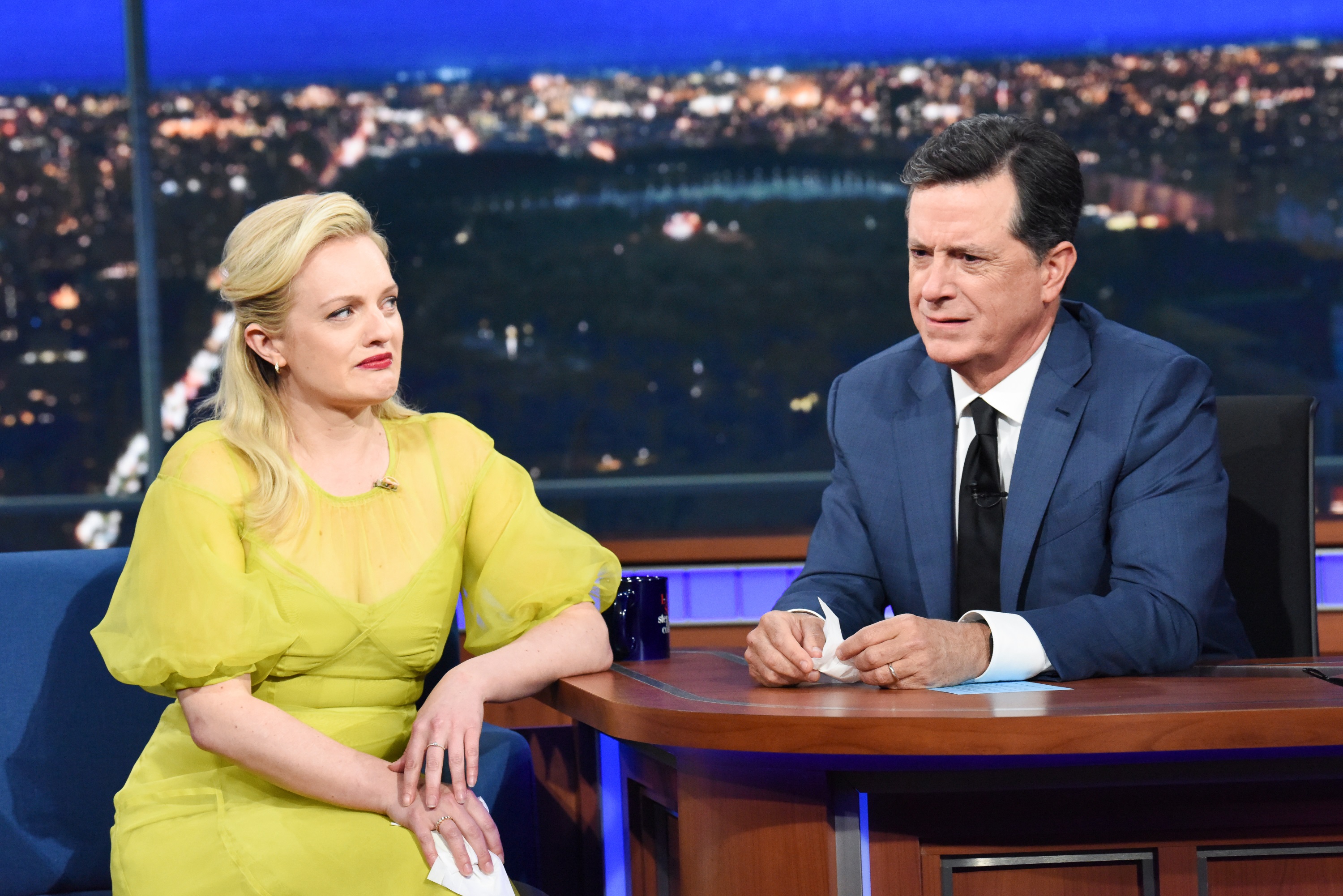 Elisabeth Moss At The Late Show With Stephen Colbert