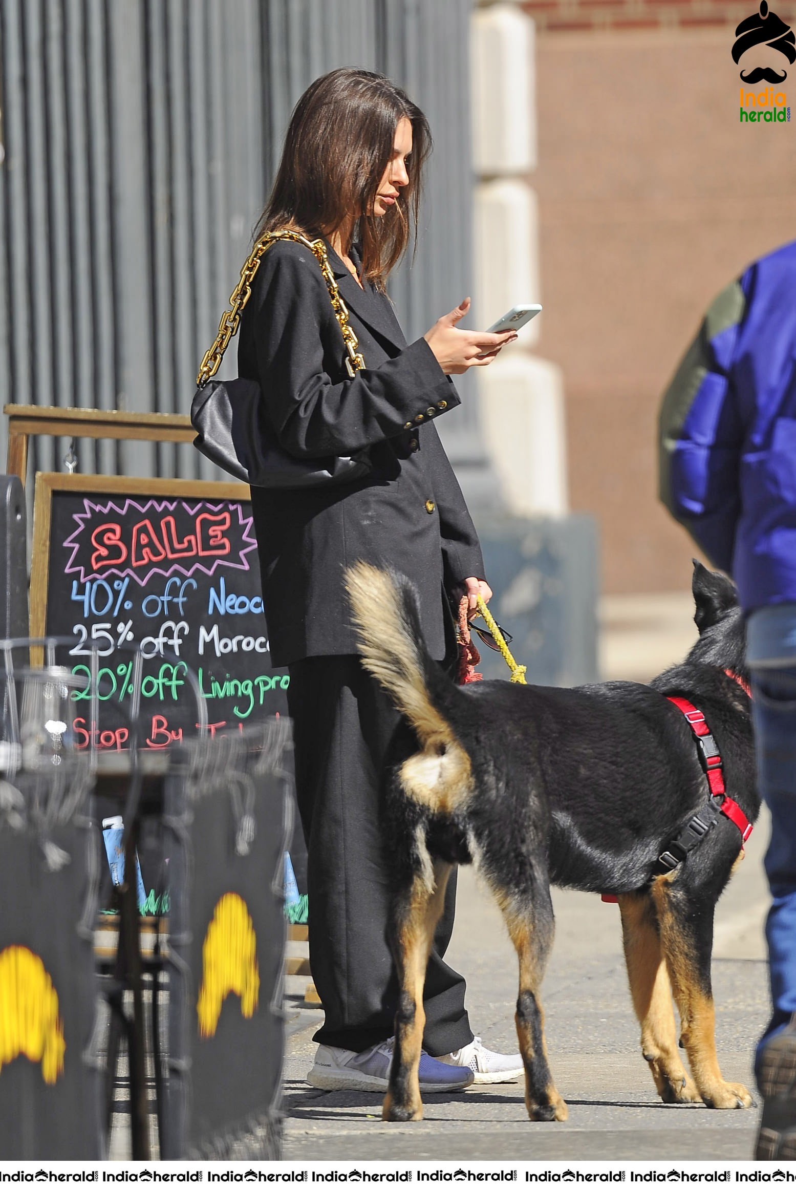 Emily Ratajkowski caught by Paparazzi while walking her dog in NYC Set 1