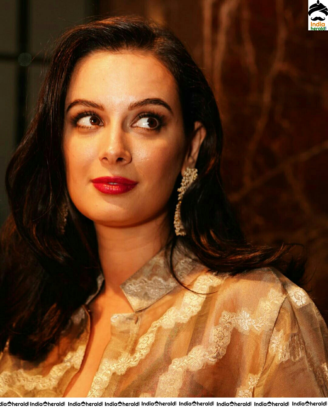 Evelyn Sharma Pretty In Red Colour Dress