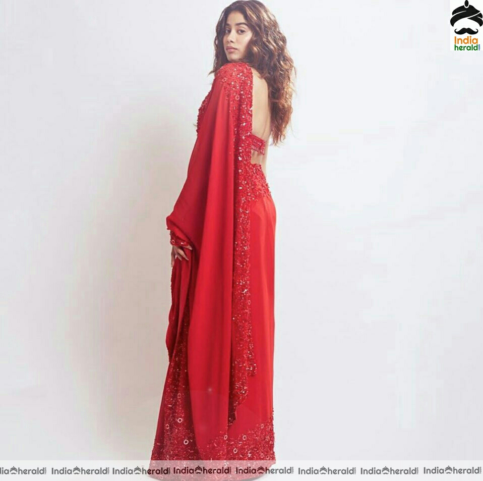 Buy Bollywood Jhanvi Kapoor Inspired pink shaded organza saree in UK, USA  and Canada