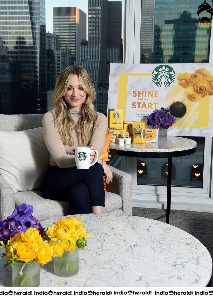 Kaley Cuoco at Starbucks Shine from the Start Spring Campaign in NYC