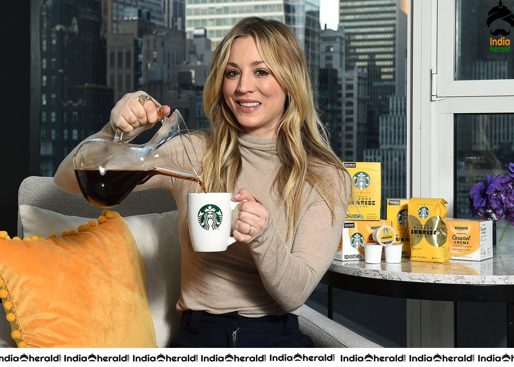 Kaley Cuoco at Starbucks Shine from the Start Spring Campaign in NYC