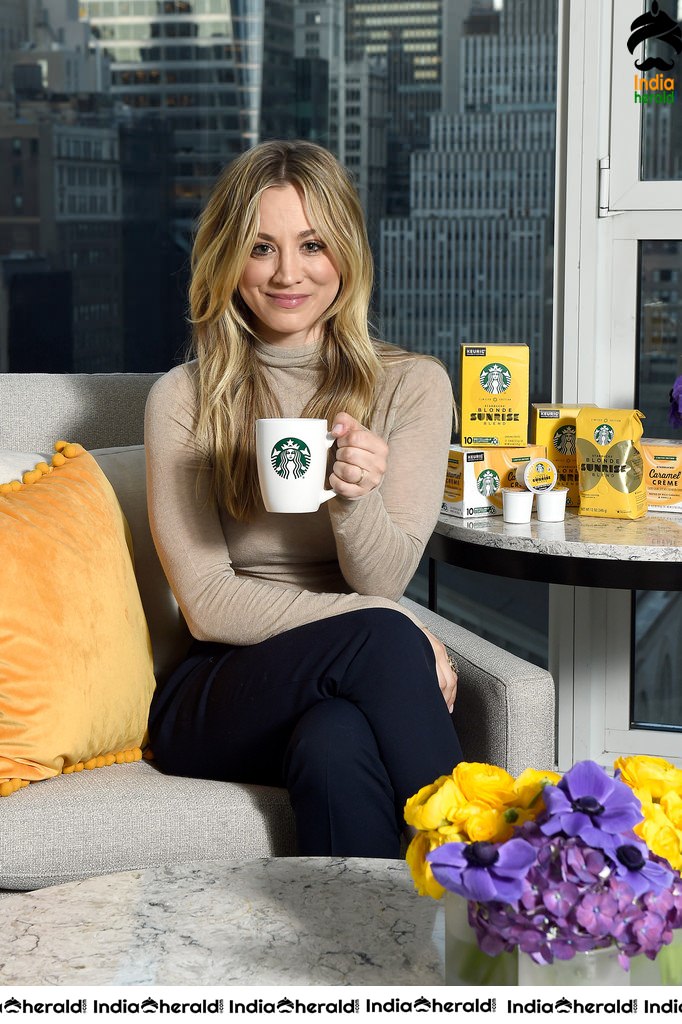 Kaley Cuoco at Starbucks Shine from the Start Spring Campaign in NYC