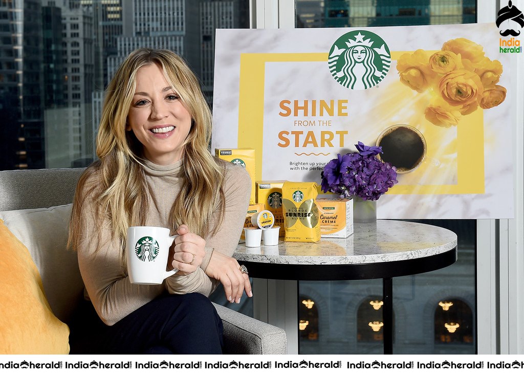 Kaley Cuoco at Starbucks Shine from the Start Spring Campaign in NYC