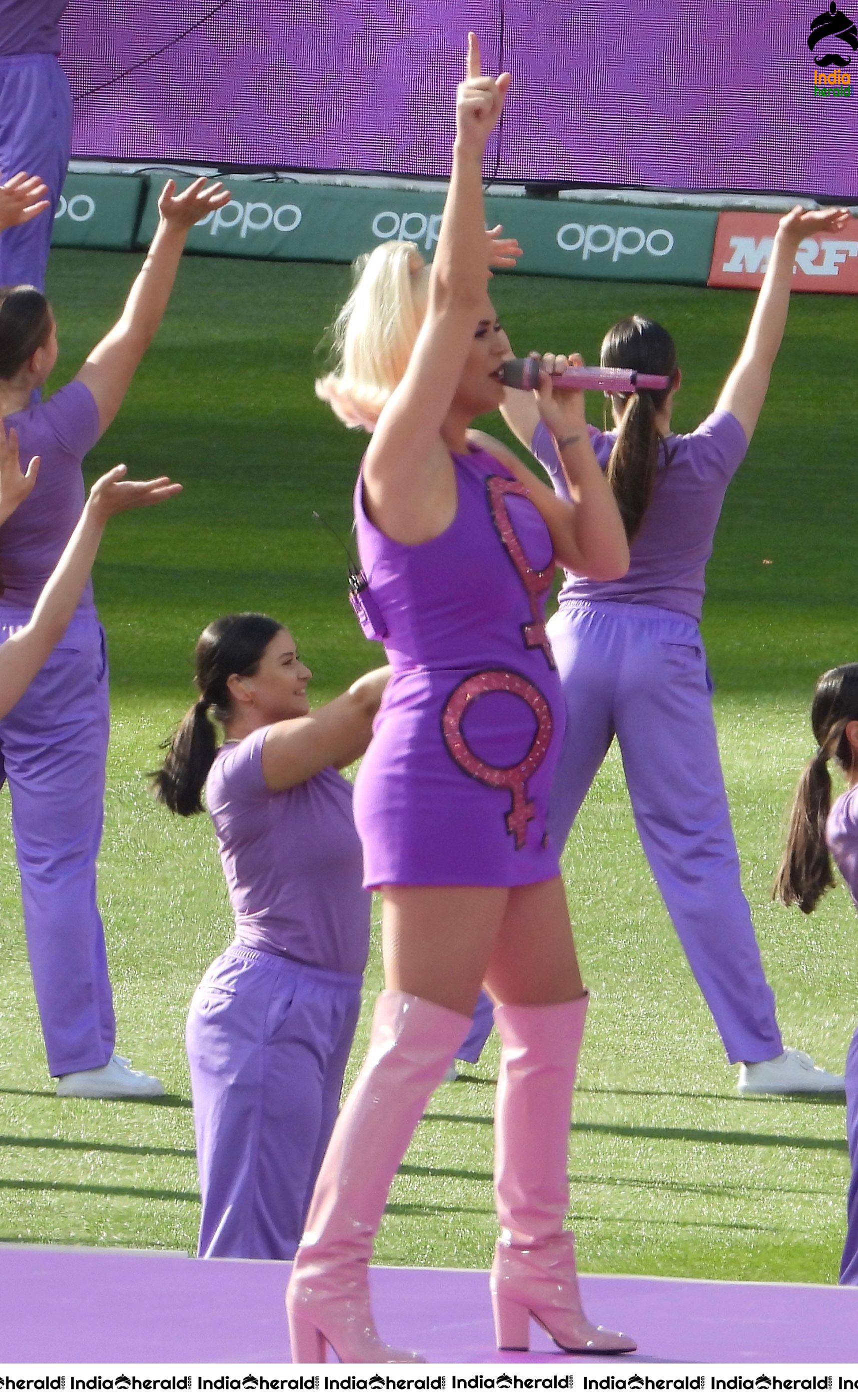 Katy Perry while performing at Womens Cricket Final in Melbourne Set 1