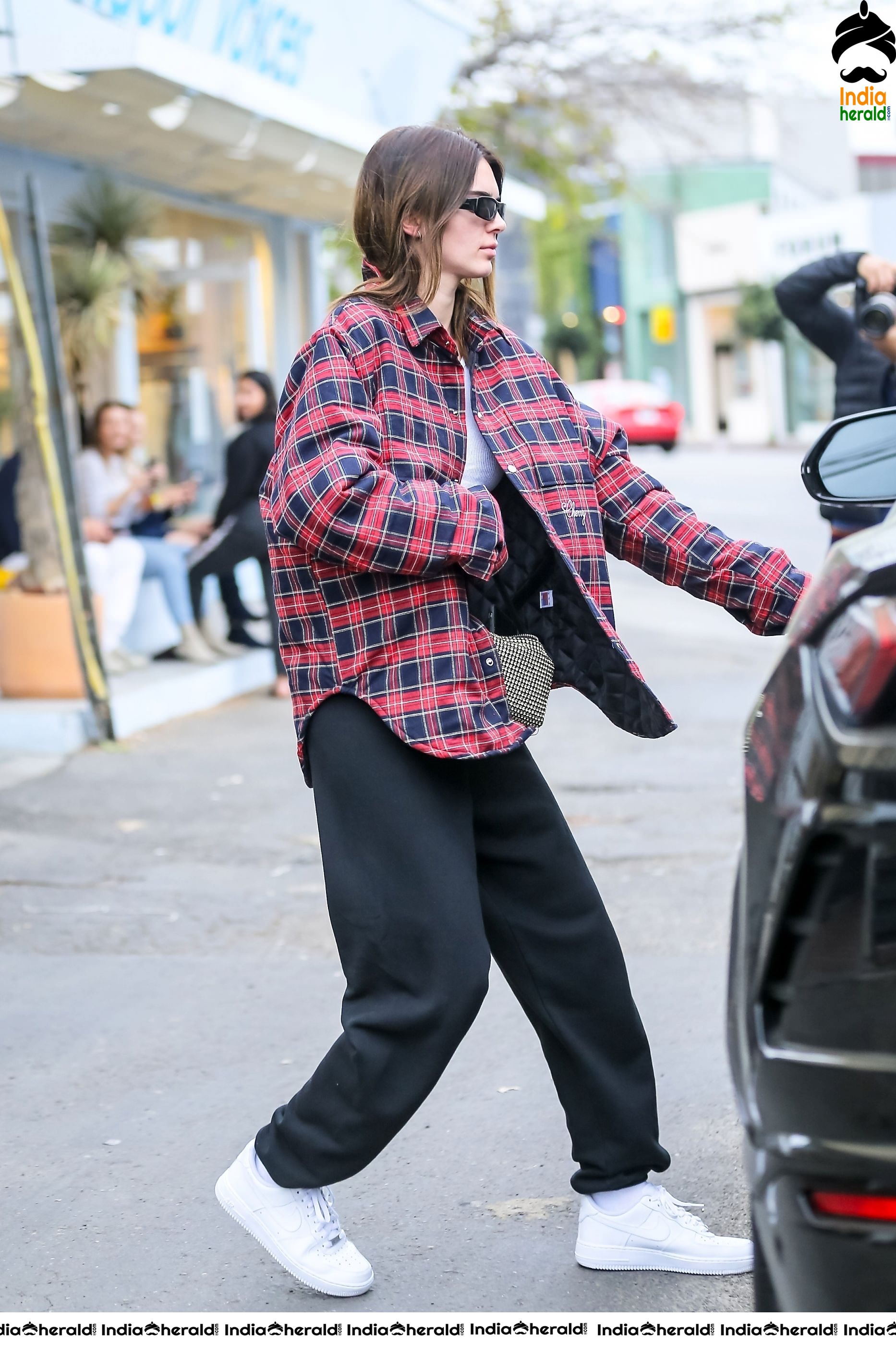 Kendall Jenner Out for a coffee run at Alfred Coffee on Melrose Place