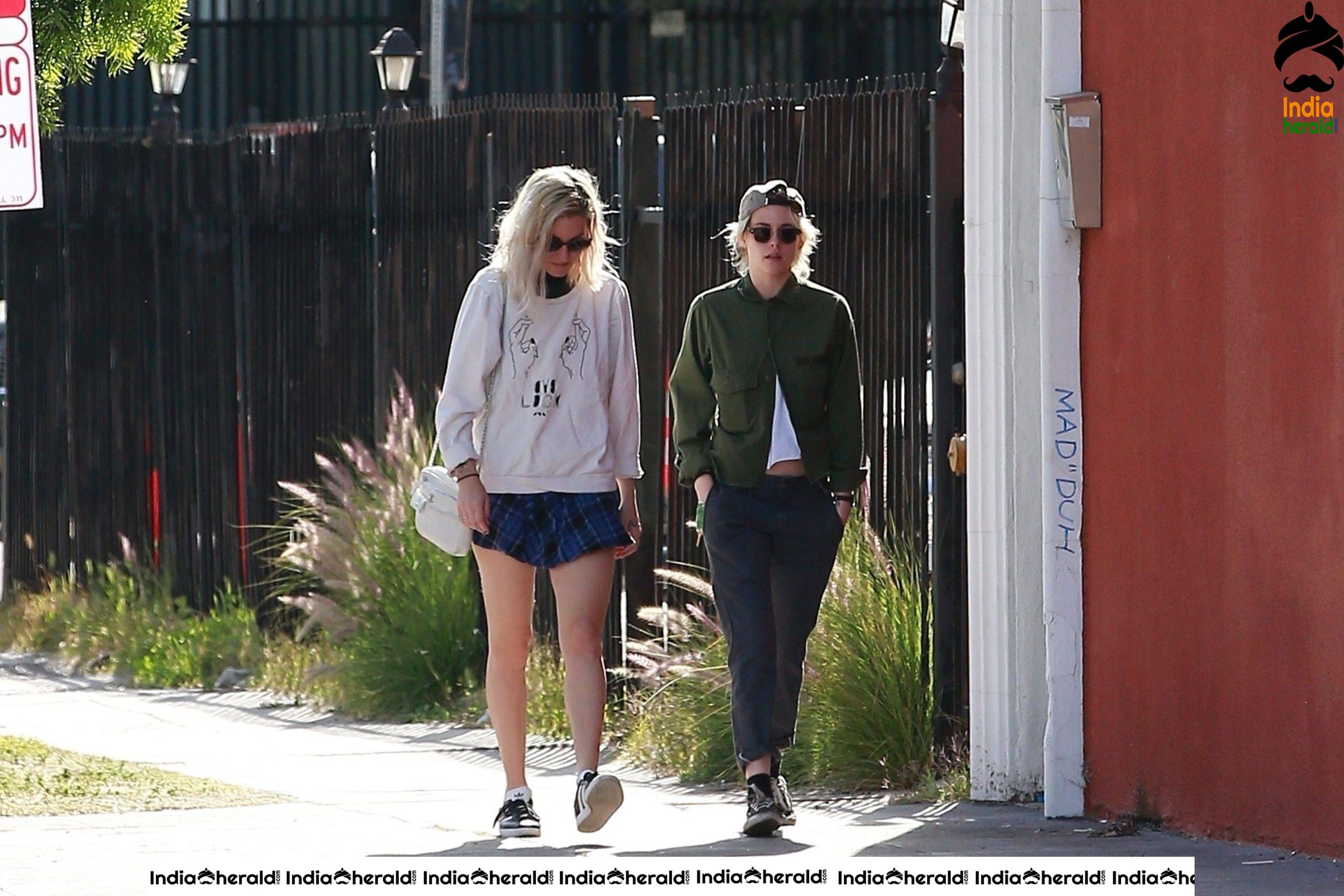 Kristen Stewart Goes out to eat with a friend in Los Feliz