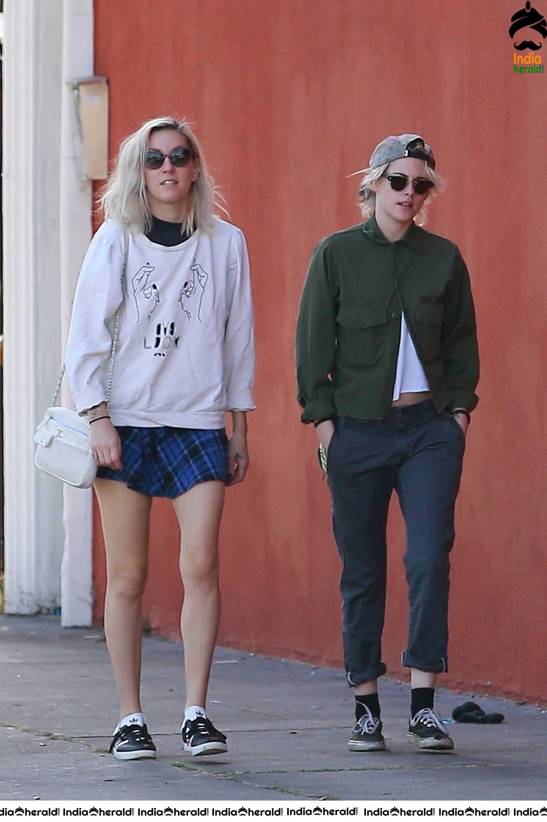 Kristen Stewart Goes out to eat with a friend in Los Feliz